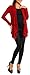 Happy Mama Women's Maternity Waterfall Cardigan Shrug Jacket Blazer UK10-18 320p (Crimson, UK 14, XL)