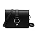 Produktbild TIFIY Damen Rucksack Frauen Retro Pure Color Leder Umhängetaschen Messenger Bag Kette Crossbody Taschen Arbeits Täglich Bankett Elegant TascheSchwarz