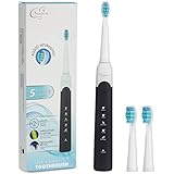 Cepillo de dientes eléctrico, Syuuguren USB Cepillo de dientes Sonic recargable a prueba de agua con 3 cabezas de repuesto 5 Modos de cepillado Cepillo de dientes eléctrico de alta potencia con Smart