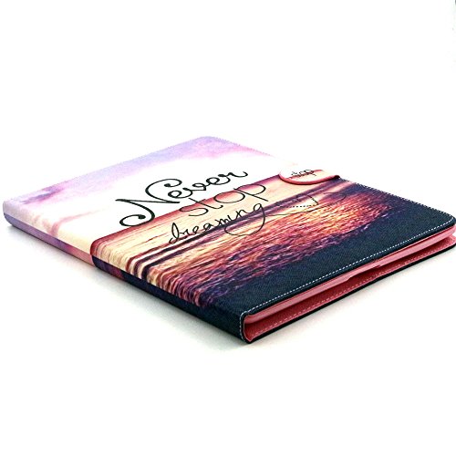 iPad 2 iPad 3 iPad 4 Hülle, Deenor Red Sea Pattern PU Leder Abdeckung Stand Flip Schutzhülle Hülle für Apple iPad 2 iPad 3 iPad 4. (Red Sea) - 5