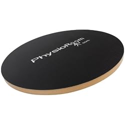 PhysioRoom Planche d'Equilibre Antidéparante - Plateau Disque Bois 40cm - Accessoire Fitness Musculation - Rééducation des Articulations Fragiles