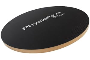PhysioRoom Wooden Wobble Board 40cm | Balance Board Stability Trainer for Ankle & Knee Injury Rehab Recovery Exercise | Improves Balance, Joint Movement & Core Strength