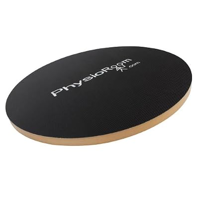 PhysioRoom Planche d'Equilibre Antidéparante - Plateau Disque Bois 40cm - Accessoire Fitness Musculation - Rééducation des Articulations Fragiles