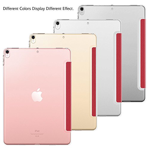 iPad Pro 10,5 Hülle, Infiland Ultra Smart Slim Lightweight Schutzhülle Cover für Apple Neu iPad Pro 10,5″ Display 2017(mit Auto Schlaf / Wach Funktion)(Rot) - 5