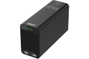 ISDT DC Power Supply,SP2417 400W 17A Power Station,Smart Power Supply for Travel Camping Emergency for Lithium/LiPo/Life/Li-ion/NiMH/Nicd Battery (1 DC Port and 2 USB Charging Output Ports)