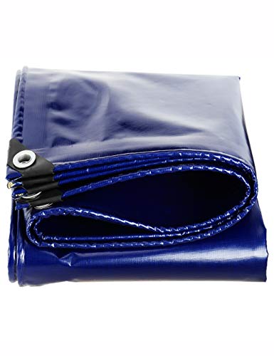 Preisvergleich Produktbild Leinwand Gepolsterte Plane Vielseitig Poncho Leinwand Camping Zelt mit wasserdichtem Mehltau gekühlt und Anti-Aging Geeignet für Auto Hafen Picknick Pier Dachabdeckung Tuch blau 17 Mil Regenfestes Tuc