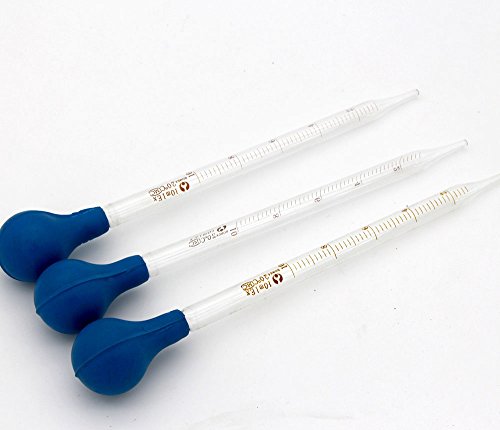 Passion junetree Glas Graduated Tropfenform Pipetten 10 ml (3 Pack)