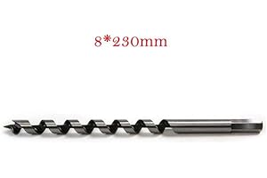 Auger Drill Bit MASO Hex Shank Wood Auger Drill Bit 8 mm Drills Bits 230 mm Long (PACK OF 1 PCS)