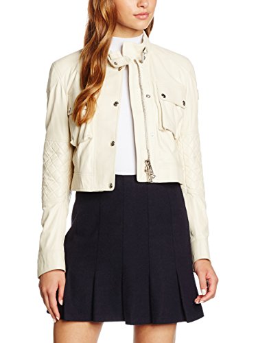 Preisvergleich Produktbild Belstaff Lederjacke Cropped Roadmaster vanille DE 38 (IT 44)
