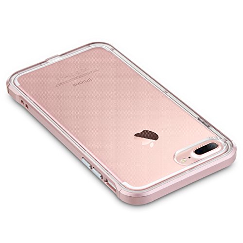 iPhone 7 Plus Case, ULAK Shock Absorption Bumper Frame [Drop Protection] Soft Clear Slim TPU Back Case Cover for Apple iPhone 7 Plus 5.5 Inch 2016ï¼ˆRose Gold)