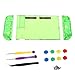 Produktbild Sharplace Schutzhülle Transparent Ersatz Gehäuse mit Schraubendreher und Knöpfe für Nintendo Switch Konsole und Joy Con Controller - Klar Grün