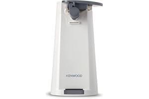 Kenwood Elektrischer Dosenöffner CAP070.A0WH, 3-in-1 multifunktionaler Küchenhelfer mit Integriertem Messerschärfer, Dosenöff
