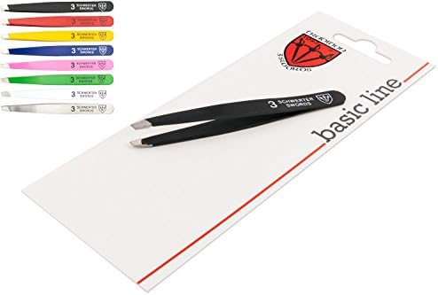 THREE SWORDS | Exclusive tweezers for plucking / removing hair / eyebrows - stainless - 8 different colours - 1 piece | MANICURE - PEDICURE - GROOMING - NAIL CARE by THREE SWORDS GERMANY (001887)
