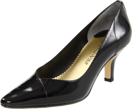 Bella Vita Women's Wow Pump,Black Patent,10 2A US