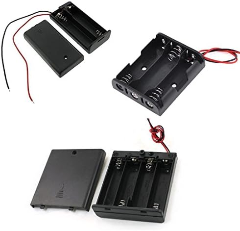 YCNK Pack of 3 Two Wire Lead On/Off Switch 1.5V AA Battery Cell Case Holder for 2 x 1.5V AA 3 x 1.5V AA 4 x 1.5V AA