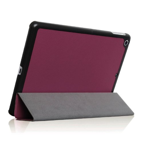 Invero® Premium Leder Smart Cover Case Schutzhülle Etui Tasche für Apple Ipad Air / Ipad 5 5th Gen mit Rückenschutz und Unterstützt Sleep / Wake Funktion umfasst Displayschutzfolie & Stylus (Lila / Purple) - 7