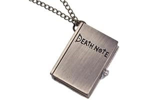 FENKOO Unisex Retro Death Note Buch Anhänger in Form von Quarz Taschenuhr mit Kette (Bronze)