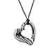 Price comparison product image Chewigem Miller Heart Necklace - Sensory Chew - Fidget Toy - Autism-Black/Wht