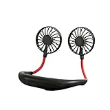 Ventilateur portable suspendu à la nuque de sport, ventilateur de bureau suspendu à double refroidissement de style/cou, ventilateur innovant, ventilateur rechargeable USB 1200 mAh portable innova