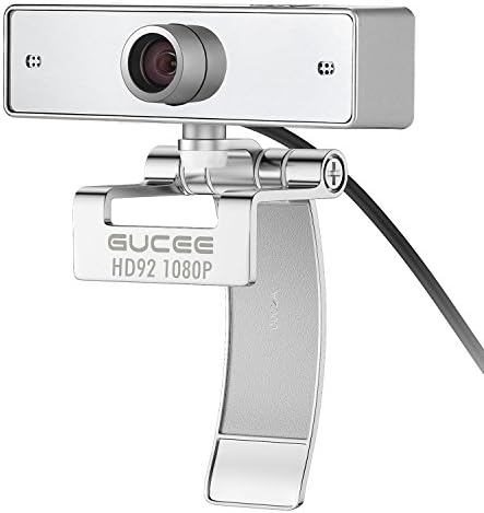 Webcam 1080P, GUCEE HD92 Web Camera for Skype with Buil-in HD Microphone 1920x1080p USB Plug and Play Web Cam, Widescreen Video Callling and Recording for PC, Mac, Laptop, Desktop, Notebook, On-line Chatting Webcams Compatible with Windows 10 / 8 / 7 / XP