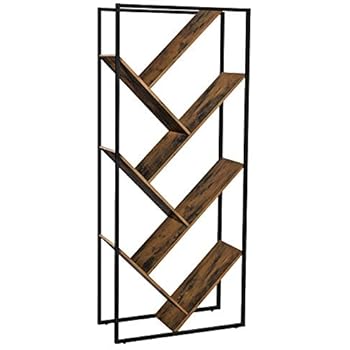 Libreria VASAGLE 4 Ripiani 100x103cm - Scaffale Autoportante Nero Per Soggiorno, Ufficio O Camera - Foto 4