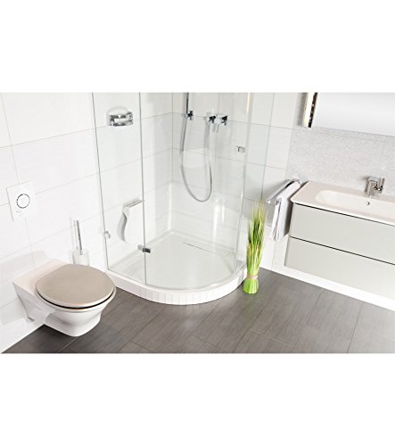 Glitzer WC Sitz mit Absenkautomatik, viele schöne glitzer WC Sitze zur Auswahl, hochwertige und stabile Qualität aus Holz (Glitzer Silber) - 7