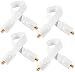 Produktbild Poppstar 4X 28cm SAT Fensterdurchführung, Türdurchführung für Koax Kabel Kupplung (F-Stecker), sehr flach (0,2mm) für Fenster und Türen, vergoldete Kontakte, weiß