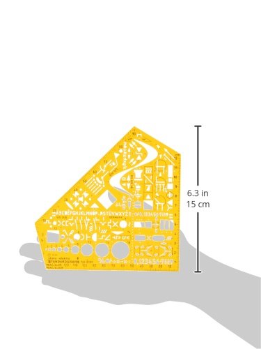 Standardgraph 8191 Schablone Stano-Winkel, 155 x 155 x 1,3 mm - 2