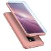 Produktbild MISSDU kompatibel mit Premium Hart PC 360 Grad Hülle Huawei Mate 20 pro Hülle + Panzerglas,3 in1 Handytasche Handyhülle Schutzhülle Cover - Roségold