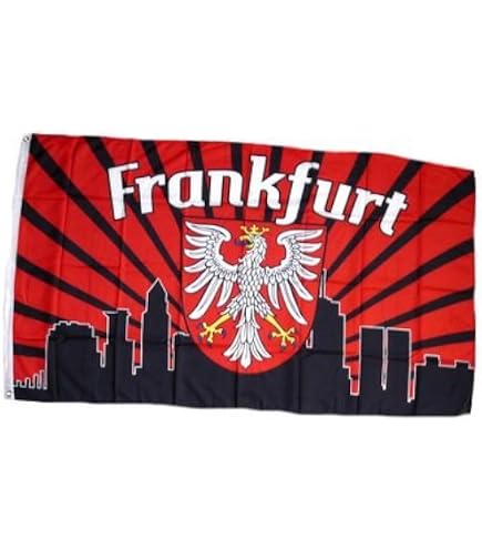U24 Hamburg Skyline Flagge – 90x150 Cm, Aus 100% Polyester, Wetterfest | Mit Ösen Zum Hissen