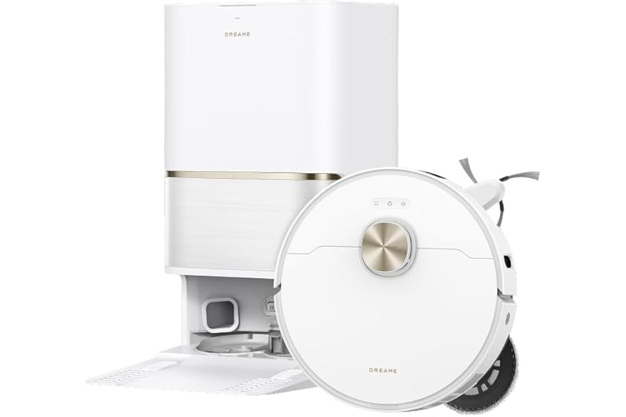 DREAME L50 Ultra AE Robot Vacuum Cleaner and Floor Washer, Equipped with Self-Emptying and Self-Cleaning System of Moci at 100 °C, Suction 28,000 Pa, Obstacle Detection and Navigation 360°