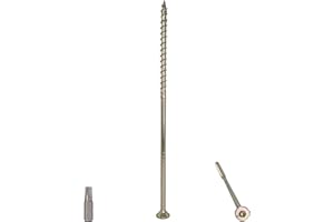 MARCOPOL Paquete de 30 tornillos universales de acero chapado en zinc amarillo de 6 x 180 mm, cabeza torx, cabeza avellanada, tornillos de aglomerado (30, 6 x 180 mm)