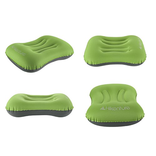 Camping Kissen von Hikenture® – Leichtes Reisekissen – Aufblasbares Kopfkissen – Nackenkissen – Camping Pillow für Camping, Reise, Outdoor (Blau Grün Orange) - 4