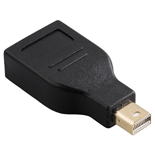 Hama Mini-DisplayPort zu DisplayPort-Adapter (miniDP-Stecker zu DP-Buchse, 4K Ultra-HD, 3D, vergoldet, geschirmt) schwarz - 2