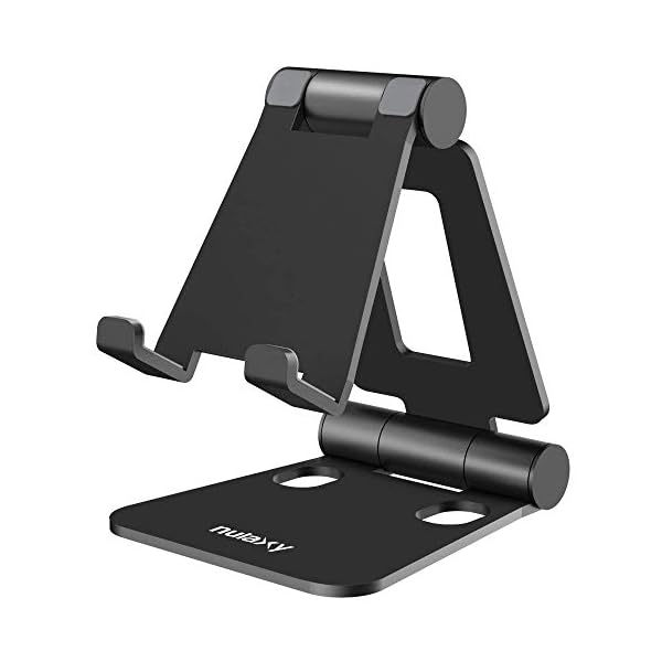 NULAXY Verstellbare Handy Ständer, Foldable Tablet Stand : Tisch Handy Halterung für Phone Xs Max, Xs, XR, X, 8, 7, 6 Plus, Pad Air 2 3 4, Mini 2 3 4 und 4-8 Zoll Device