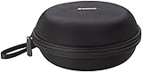 Large 8 Inch Hard Protective Carrying Headphone Case Bag for Sony, Audio-technica, Panasonic, Xo Vision, Behringer, Maxell, Bose, Photive, Philips, Beats and More. Black.