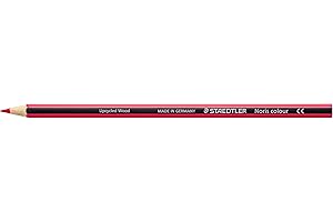Staedtler Noris Colour - Matite Colorate Rosse, Set Matite da Disegno, Ideale per Cancelleria Scuola Università Ufficio e Cartoleria, Matite Triangolari per Bambini - Materiale Scolastico, 12 Pezzi