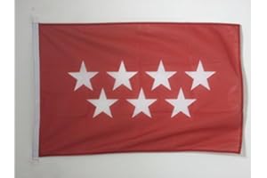 AZ FLAG Drapeau Communauté de Madrid 150x90cm - Drapeau madrilène - Espagne 90 x 150 cm Spécial Extérieur - Drapeaux