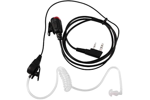 Oreillette de Surveillance avec Tube Acoustique et Bouton PPT et Micro pour Kenwood/Baofeng/TYT/Zastone Radio bidirectionnelle 2 Broches – Tête K