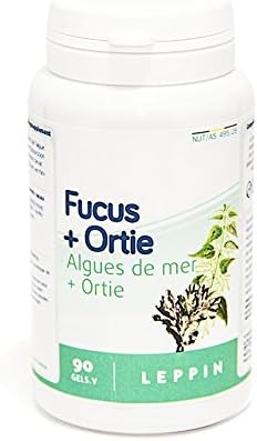 LEPPIN - Fucus + Nettle 90 vegetarian capsules - Contribution in NATURAL IODE - Hypothyroidism - High bioavailability - Natural food supplements