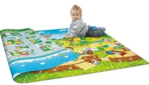 KAVID Waterproof Double Sided Baby Play Mat Child Activity Foam Floor Soft Kid Eductaional Toy Gift Gym Crawl Blanket Ocean Zoo Carpet_120 x 180 cm