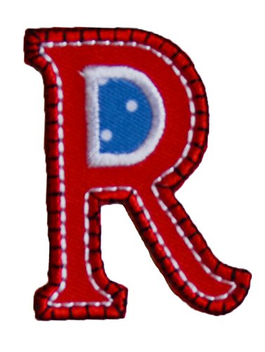 R maiuscolo 9cm rojo azul Hacer Gitano El Regalo Del Bebé Diy Diseño para reparar pantalones roca vaqueros camisa almohada placa banderín bandera bolsa bolsillo mochila techo pañuelo bufanda chaqueta pañuelo porta ropa personalizar regalos con nombre diy decolores bueno chicos creativo hacer chica mercerie moda Multi costura coser aplicaciones algodón hierro decorar parche bebé niños ciudad club fútbol deportes nombres nacimiento bautismo cumpleaños ropa personalizar bordar accesorio g