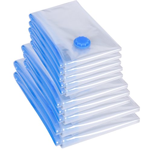 Songmics 10-tlg Set 128 x 98 / 98 x 68 / 78 x 58 cm Vakuumbeutel Vakuum Aufbewahrungsbeutel Haushaltshelfer tranparent RVM10T