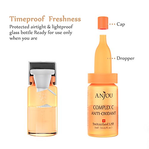 Anjou Schweizer Vitamin C Serum für das Gesicht – Organische Antialterung & Antifalten Treatment, wöchentliche Anwendung – 7ml - 3