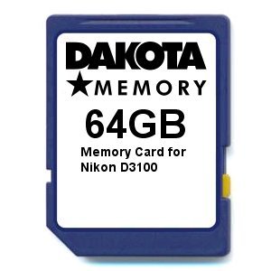 64GB Memory Card for Nikon D3100