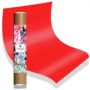 Royalkart 4.5ft x 2.2ft PVC Backdrops for Photography Waterproof | Flatlay Photography Backdrops for Product Photoshoots (Red)