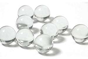 Guodun, sfere trasparenti in vetro trasparente, 10/14/16 mm, perline rotonde in marmo massiccio (16 mm)