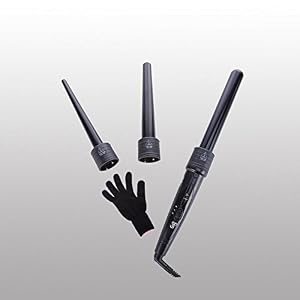 3 in 1 ceramics Hot sticks 3P Liquid crystal hair stick Change tube Curly suits black
