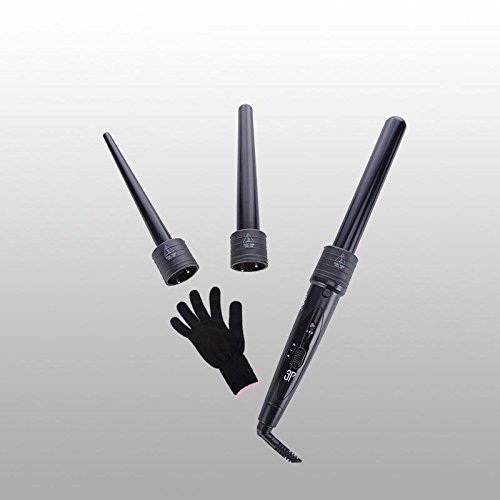 3 in 1 ceramics Hot sticks 3P Liquid crystal hair stick Change tube Curly suits black