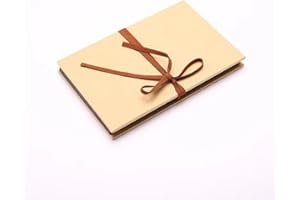 JIEOU Folding Page Photo Album. Paste Style Handmade DIY Photo Album (14 x 20 cm, Kraft, Page Inner Page)